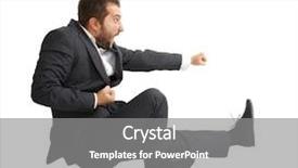  Presentation with black men in suit - Cool new presentation design with screaming businessman in black suit backdrop and a gray colored foreground