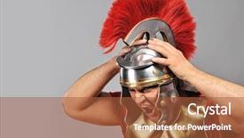  Presentation with roman soldier - Cool new presentation design with screaming legionary soldier backdrop and a red colored foreground