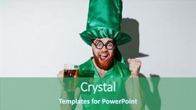  Presentation with europeskt man - Presentation featuring screaming man in st patriks background and a ocean colored foreground