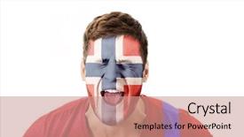  Presentation with italian flag painted - Amazing presentation theme having screaming man with norway flag backdrop and a  colored foreground