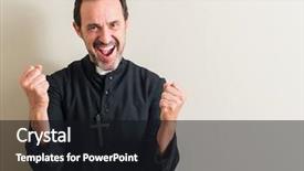  Presentation with religion eucaristia - Theme featuring screaming proud and celebrating victory background and a  colored foreground