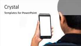  Presentation with phone addiction - Amazing presentation design having screen addiction - handsome kid addicted to his backdrop and a white colored foreground