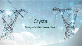  Presentation with binary - Theme with screen against the evening electricity background and a light blue colored foreground