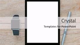  Presentation with ipad - Colorful presentation theme enhanced with screen and thin-tip stylus backdrop and a white colored foreground