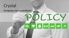  Presentation with virtual - Theme consisting of screen concept of insurance policy background and a light gray colored foreground