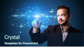  Presentation with displaying - Slide deck consisting of screen displaying modern web system background and a  colored foreground