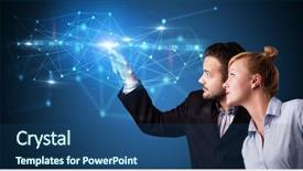  Presentation with man and woman divorce drawing - Audience pleasing theme consisting of screen displaying modern web system backdrop and a ocean colored foreground