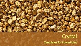  Presentation with nuggets - Amazing presentation design having screen full of gold nuggets backdrop and a tawny brown colored foreground