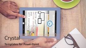  Presentation with stop violence against women - Amazing presentation theme having screen of an online store backdrop and a coral colored foreground