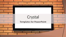  Presentation with brick wall - Audience pleasing slides consisting of screen on brick wall background backdrop and a light gray colored foreground