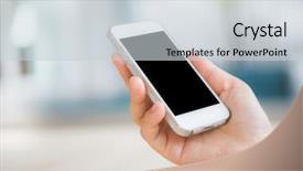  Presentation with touch screen - Presentation theme enhanced with screen on the smart phone background and a lemonade colored foreground