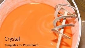  Presentation with paint bucket - Cool new slides with screen printing - mixing paint in bucket backdrop and a gold colored foreground