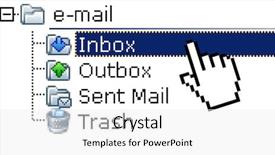  Presentation with inbox - Cool new presentation with screen showing selected email inbox backdrop and a white colored foreground