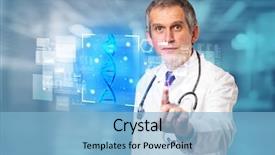  Presentation with biology - Cool new presentation with screen with biology and genetic backdrop and a light blue colored foreground