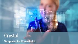  Presentation with biology - Presentation theme with screen with biology and genetic background and a teal colored foreground