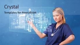  Presentation with blue - Slide deck featuring screen with full body analyze background and a light blue colored foreground