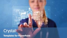  Presentation with body - Beautiful slide deck featuring screen with full body analyze backdrop and a teal colored foreground