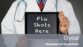  Presentation with shots - Audience pleasing slides consisting of screen with the words flu backdrop and a gray colored foreground