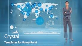  Presentation with futuristic - Amazing PPT layouts having screen with the world map backdrop and a teal colored foreground