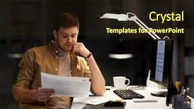  Presentation with development web - PPT theme featuring screen working at night office background and a wine colored foreground