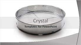  Presentation with net - Theme having screening-a-chrome-sieve background and a light gray colored foreground