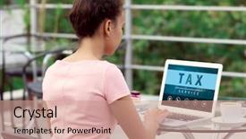  Presentation with online payment - Theme having screensaver - online tax payment concept young background and a coral colored foreground