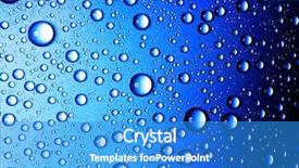  Presentation with water droplets - Audience pleasing presentation theme consisting of screensaver - water drops close up abstract backdrop and a teal colored foreground