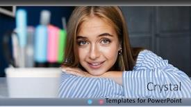  Presentation with cheerful - PPT theme enhanced with screenshot-of-a-cheerful-happy background and a light blue colored foreground