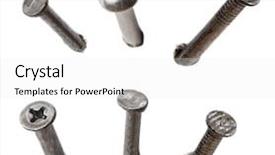  Presentation with nail - Presentation consisting of screw and nail metal head background and a white colored foreground