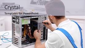  Presentation with working - Cool new presentation theme with screwdriver in service center backdrop and a  colored foreground