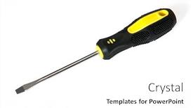  Presentation with octopus on isolated white - Cool new slides with screwdriver isolated on a white background backdrop and a white colored foreground