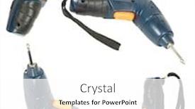  Presentation with background - Cool new presentation with screwdrivers-under-the-white-background backdrop and a white colored foreground