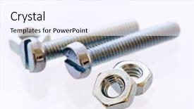  Presentation with nuts - Colorful theme enhanced with screws and nuts backdrop and a sky blue colored foreground