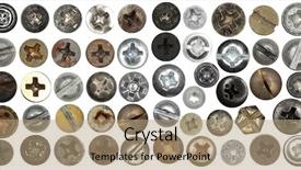  Presentation with head - Theme enhanced with screws head collection 3 super background and a coral colored foreground