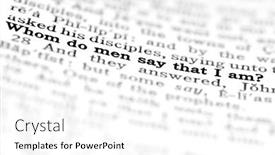  Presentation with gospel - PPT theme with scriptures-from-the-bible-spirit background and a white colored foreground