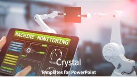  Presentation with tablet - Colorful slide deck enhanced with scroll chart - man using tablet pc backdrop and a tawny brown colored foreground