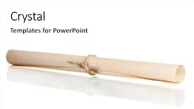  Presentation with ancient scroll - Beautiful PPT layouts featuring scroll isolated on white backdrop and a white colored foreground