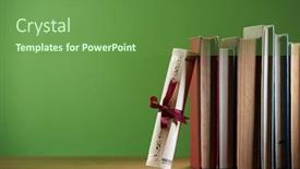  Presentation with lean - Beautiful slide set featuring scroll-of-certificate-lean backdrop and a tawny brown colored foreground