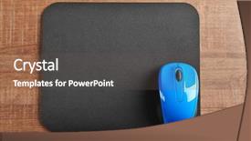  Presentation with scroll - PPT theme having scroll templates - blank mat and wireless mouse background and a dark gray colored foreground