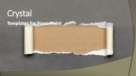  Presentation with torn paper - Beautiful presentation theme featuring scroll templates - torn curled grey paper backdrop and a gray colored foreground