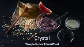  Presentation with natural ingredients - Slide deck enhanced with scrub made of natural ingredients on dark background background and a wine colored foreground
