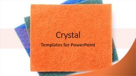  Presentation with feminine pad menstrual pads blood - Slide deck featuring scrub rub - top view of kitchen scourer background and a red colored foreground