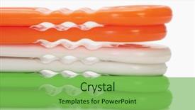  Presentation with indian flag - Slide deck having scrubbers representing indian flag colors background and a seafoam green colored foreground