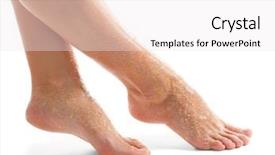  Presentation with frames isolated on white brown - Colorful PPT layouts enhanced with scrubs - female feet with scrub isolated backdrop and a white colored foreground