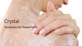  Presentation with woman nude body - Audience pleasing PPT layouts consisting of scrubs - woman using body scrub isolated backdrop and a lemonade colored foreground