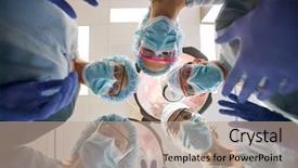  Presentation with scrubs - Audience pleasing slide deck consisting of scrubs in operation room backdrop and a coral colored foreground