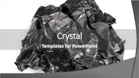  Presentation with black paper - PPT layouts having scrunched up papper ball - screwed up piece of black background and a  colored foreground