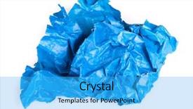  Presentation with paper - Presentation theme with scrunched up papper ball - screwed up piece of blue background and a  colored foreground