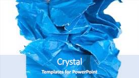  Presentation with piece of the pie - Presentation theme enhanced with scrunched up papper ball - screwed up piece of blue background and a  colored foreground