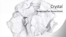  Presentation with piece of the pie - Slide set having scrunched up papper ball - screwed up piece of paper background and a white colored foreground